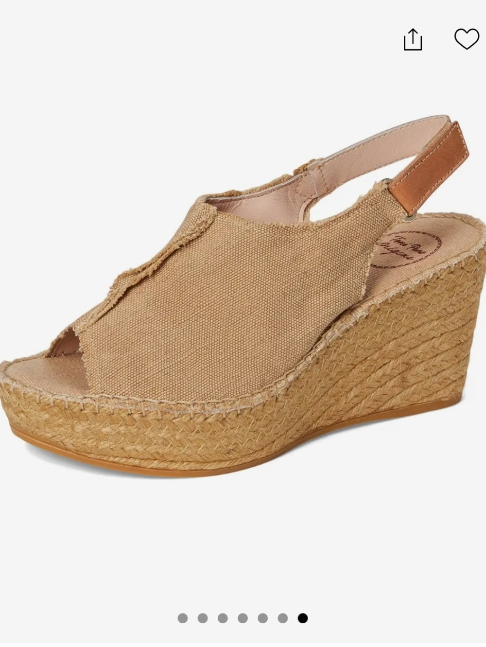 Wedge Espadrille Slingback Sandal in Tan